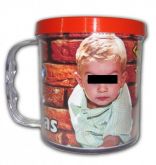 Caneca Acrilica para Foto - Com Fechamento Rosqueado