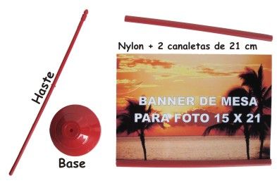 Banner de Mesa Personalizado vários temas-21 cm